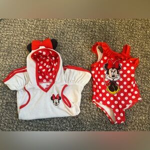 Disney Minnie Mouse Polka Dot Swim Set